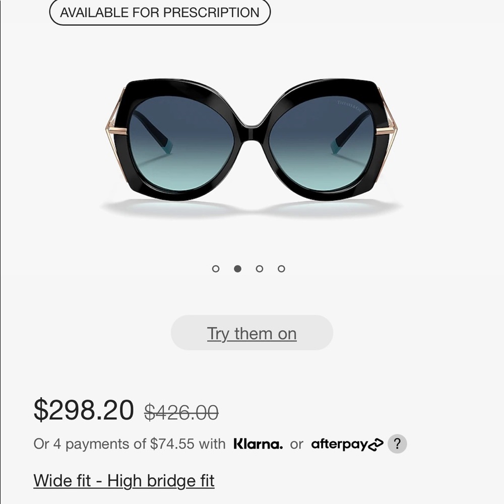 Tiffany glasses like new worn a couple of times.